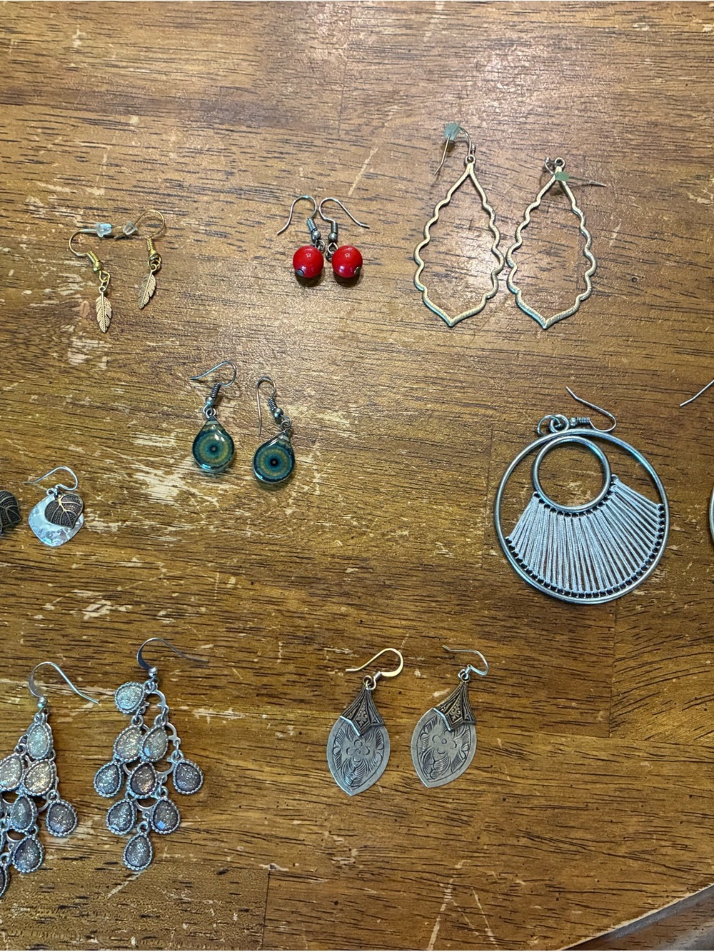 Assorted Women's Earrings - Silver and Red Options